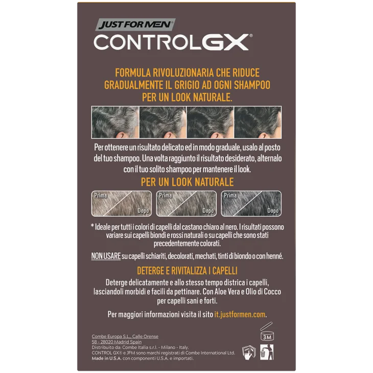 Just For Men Control Gx Shampoo Colorante Graduale 2 In 1 con Balsamo 150 ml