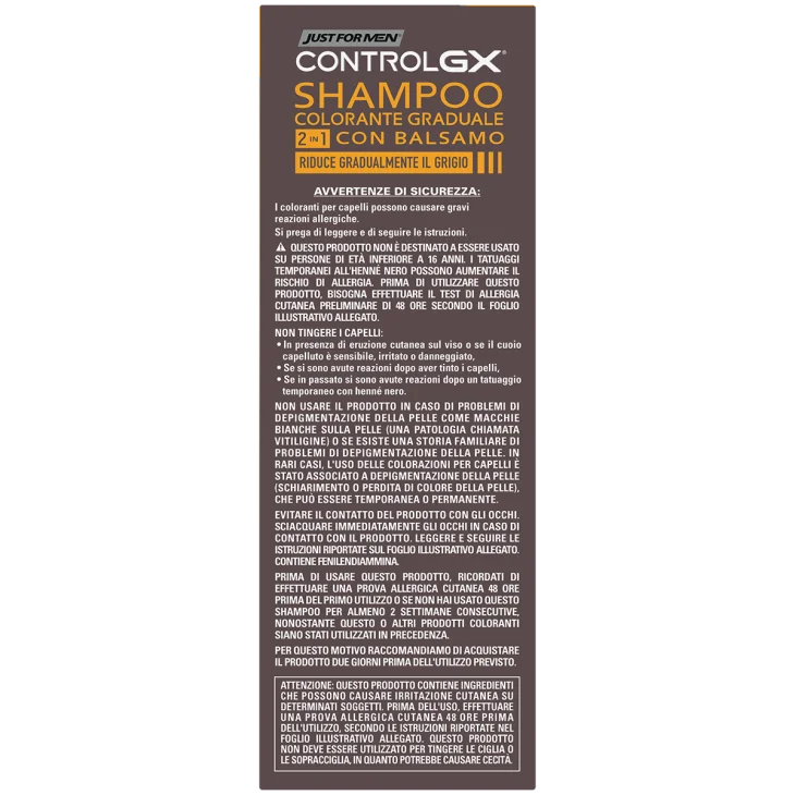 Just For Men Control Gx Shampoo Colorante Graduale 2 In 1 con Balsamo 150 ml