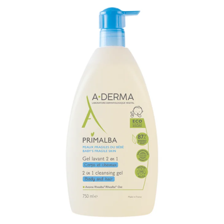 A-Derma Primalba Gel Lavante 2 in 1 Corpo e Capelli 750 ml