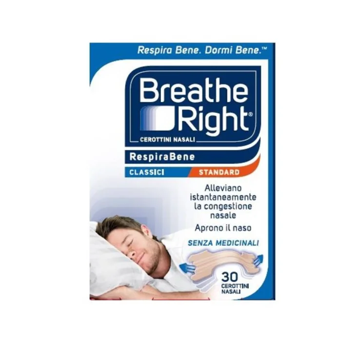 Breathe Right RespiraBene Cerottini Nasali Classici Standard 30 pezzi