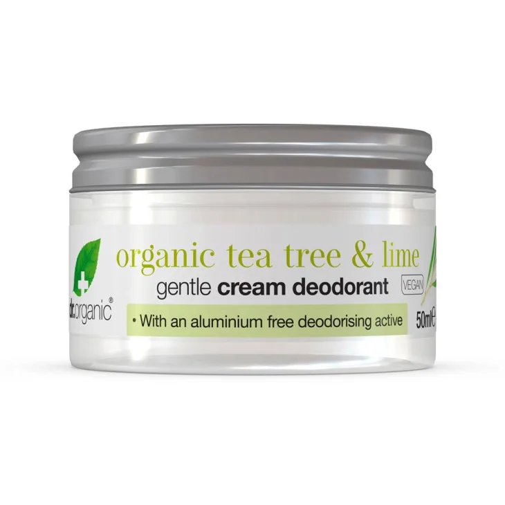 Dr Organic Tea Tree&Lime Deodorante in crema per pelli sensibili 50 ml