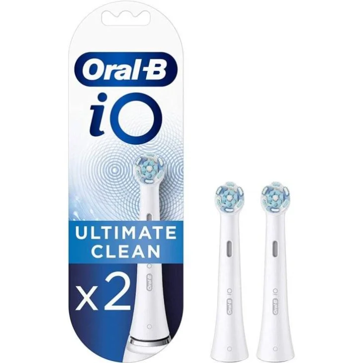 Oral B Ultimate Clean IO Testine di ricambio Bianche 2 Pezzi