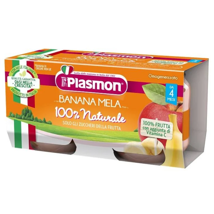 Plasmon Banana Mela Omogeneizzato 2 x 80 g