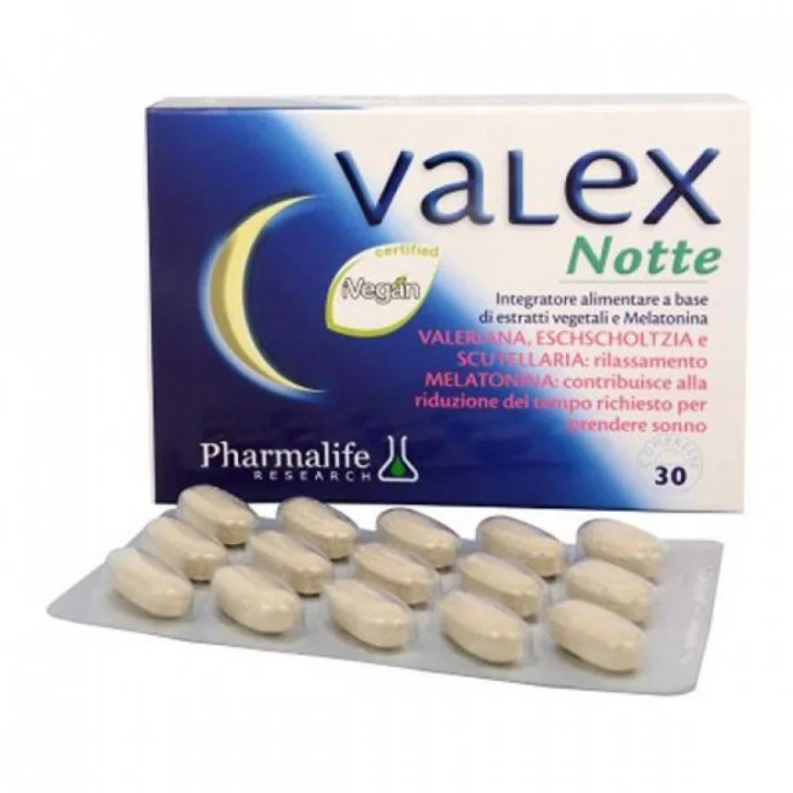Pharmalife Research Valex Notte Integratore di Valeriana 30 compresse