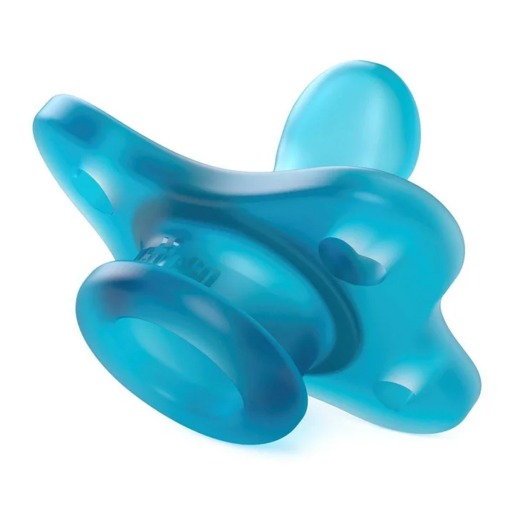 Chicco Succhietto Gommottino Azzurro Silicone 2-6 Mesi 2 pezzi