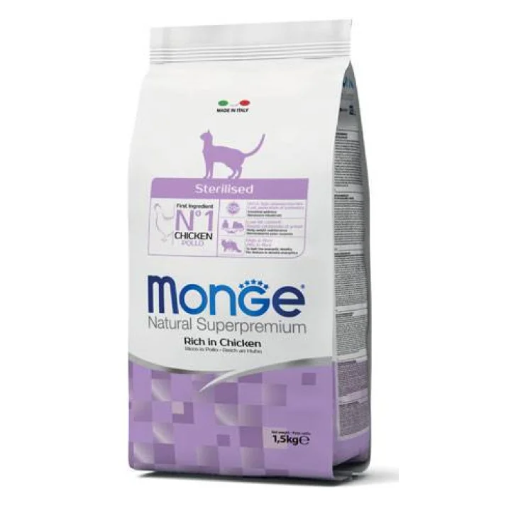 Monge Sterilised Cibo Secco per Gatti 1500 g
