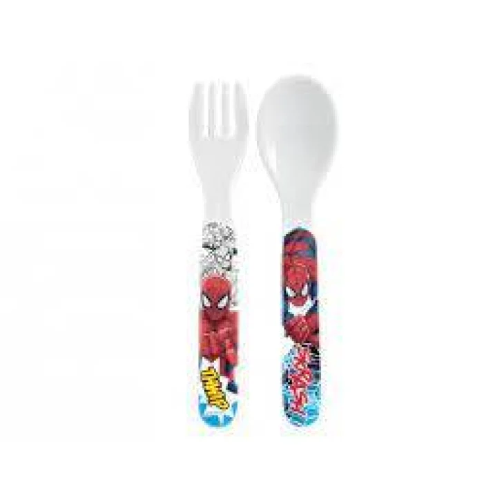 Pengo Set 2 Posate in Melamina Fantasia Spiderman