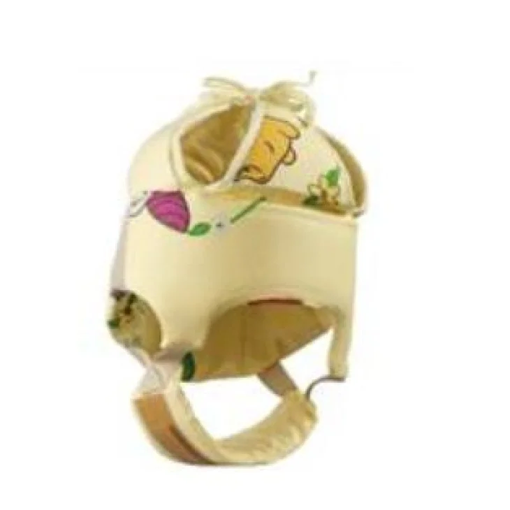 Caschetto Salva Capo Bimbo In Cotone Con Imbottitura In Schiuma Di Silicone Misura 48-52 Cm Fantasia