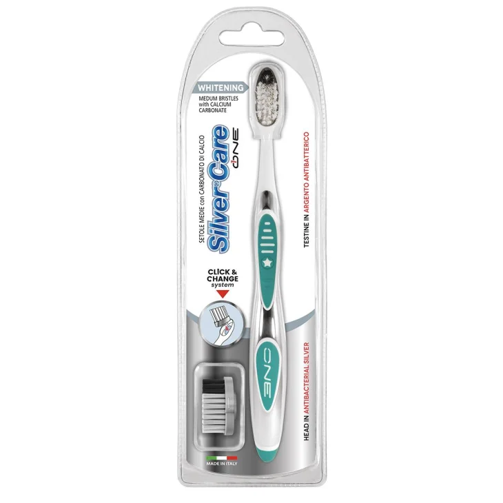 SilverCare One Whitening Spazzolino Sbiancante + 1 Ricarica