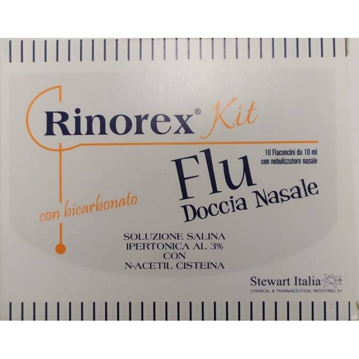 Rinorex Flu Doccia Nasale Kit 10 flaconcini + Nebulizzatore