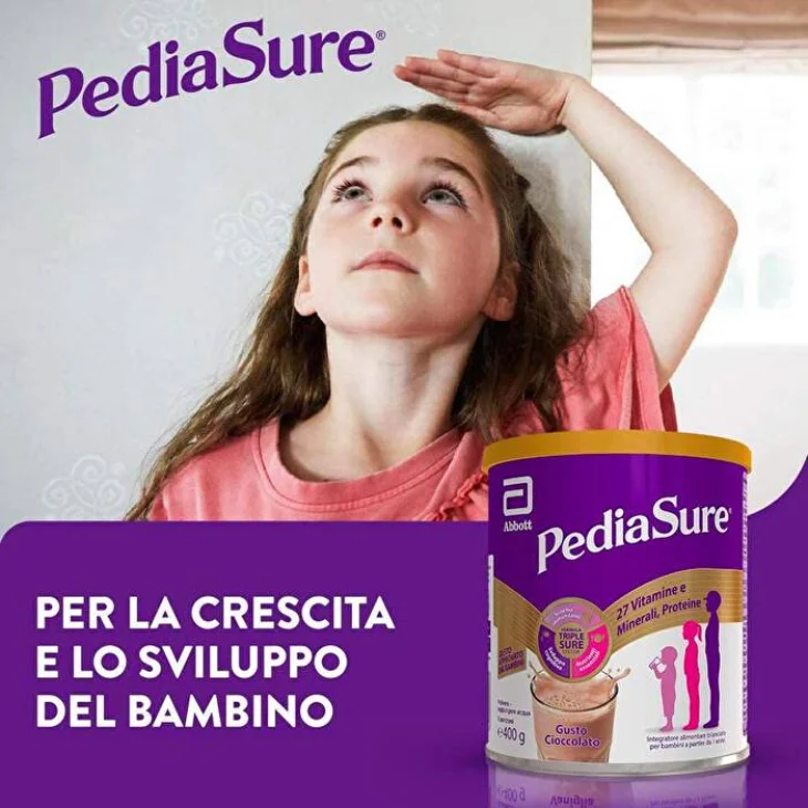 Pediasure Rinforza Crescita e Sviluppo del Bambino Cioccolato 400 g
