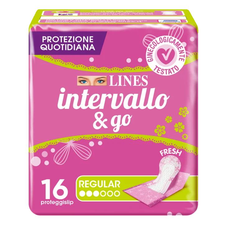 Lines Intervallo & Go Fresh Proteggislip ripiegati 16 Pezzi