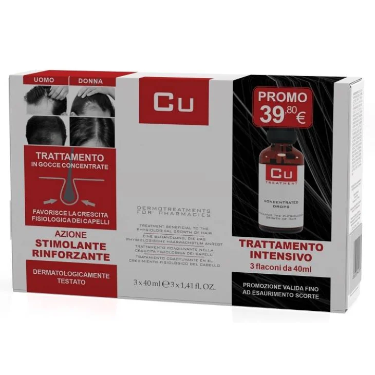Vital Plus Cu Trattamento Perdita Capelli Intensivo 3 X 40 ml