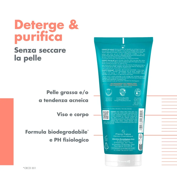 Avène Eau Thermale Cleanance Gel Detergente 200ml
