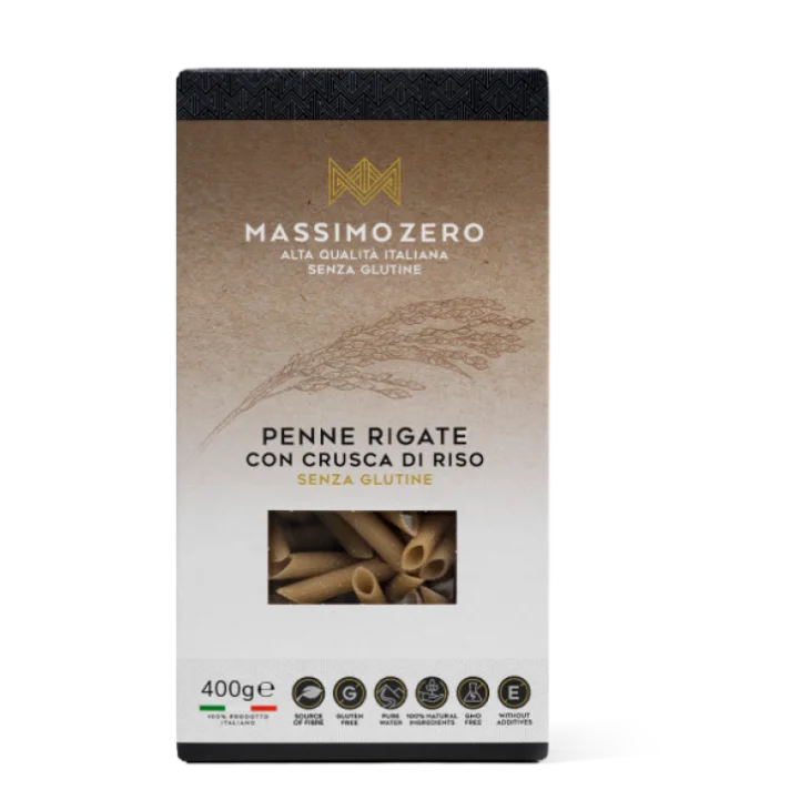 Massimo Zero Penne Rigate con Crusca Pasta senza glutine 400 g