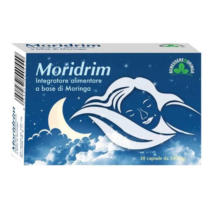 Benessere Moringa Moridrim Integratore per Sonno e Rilassamento 30 Capsule
