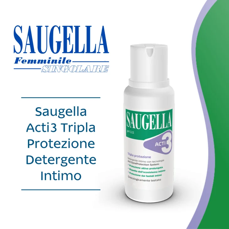 Saugella Acti3 Tripla Protezione Detergente intimo 500 ml