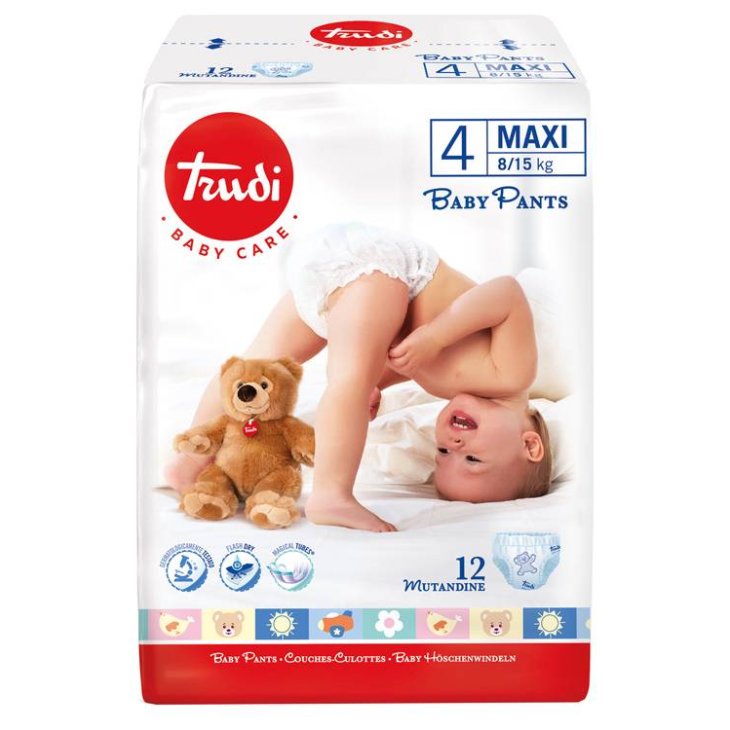 Trudi Baby Care Pants Maxi Taglia 4 8/15 Kg 12 Pezzi