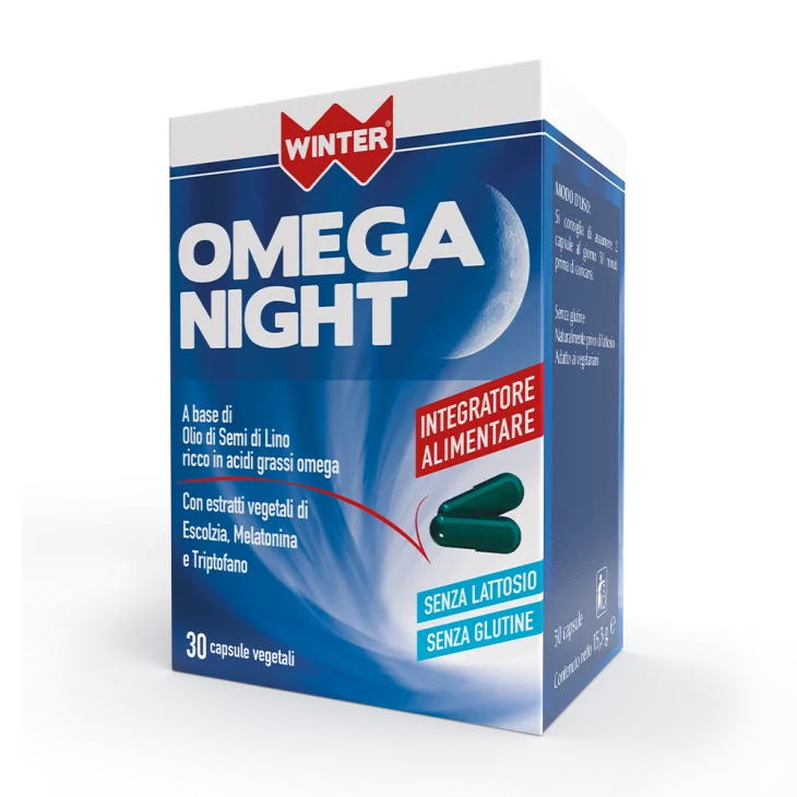Winter Omega Night Integratore per Sonno e contro Colesterolo 30 Capsule