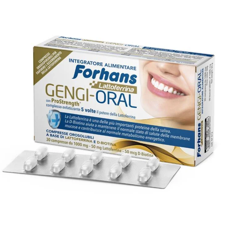 Forhans Lattoferrina Gengi Oral Integratore Antibatterico Orale 30 Compresse