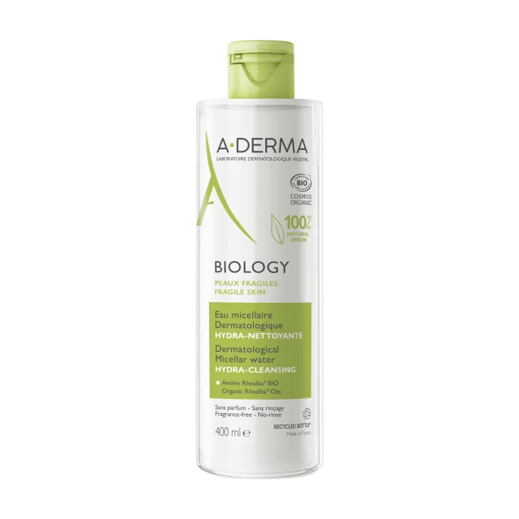 A-Derma Biology Acqua Micellare Dermatologica Idra-Detergente 400 ml