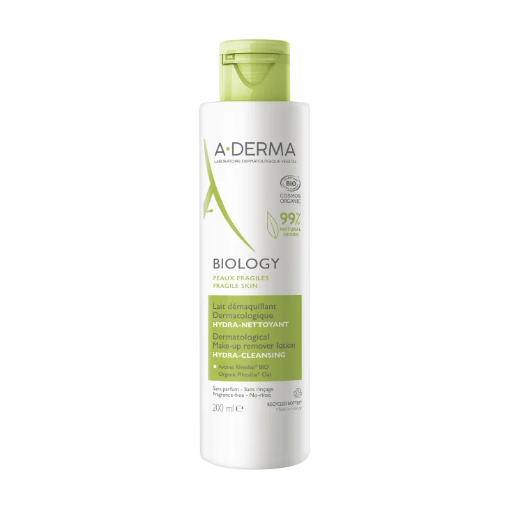 A-Derma Biology Latte Struccante Dermatologico Idra-Detergente 200Ml