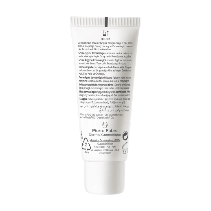 A-Derma Biology Crema Leggera Dermatologica Idratante 40ml