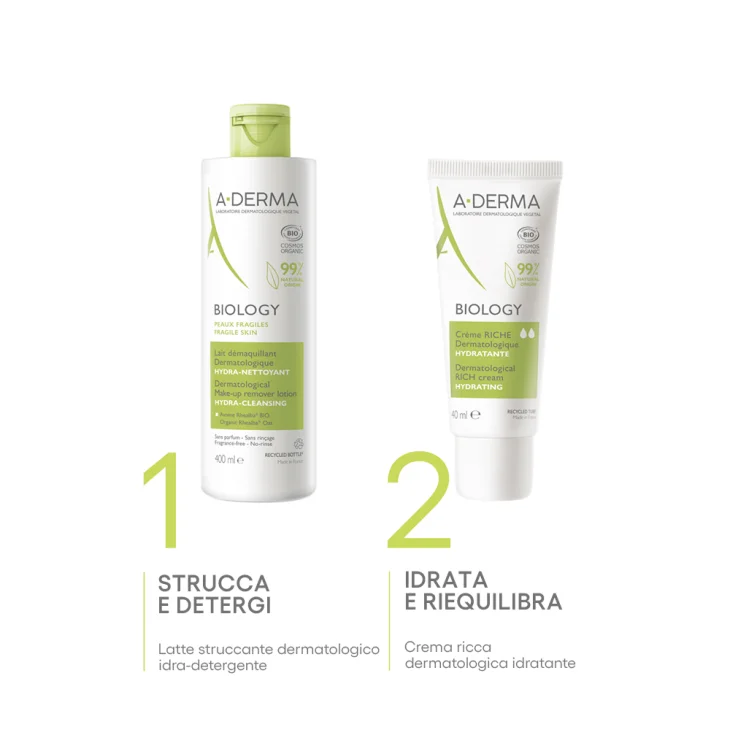 A-Derma Biology Crema Ricca Dermatologica Idratante 40ml
