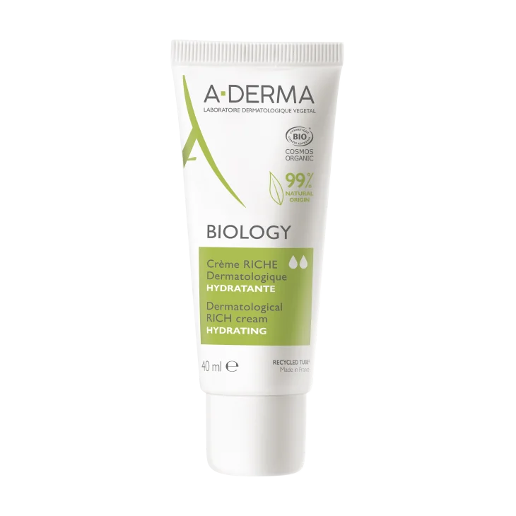 A-Derma Biology Crema Ricca Dermatologica Idratante 40ml