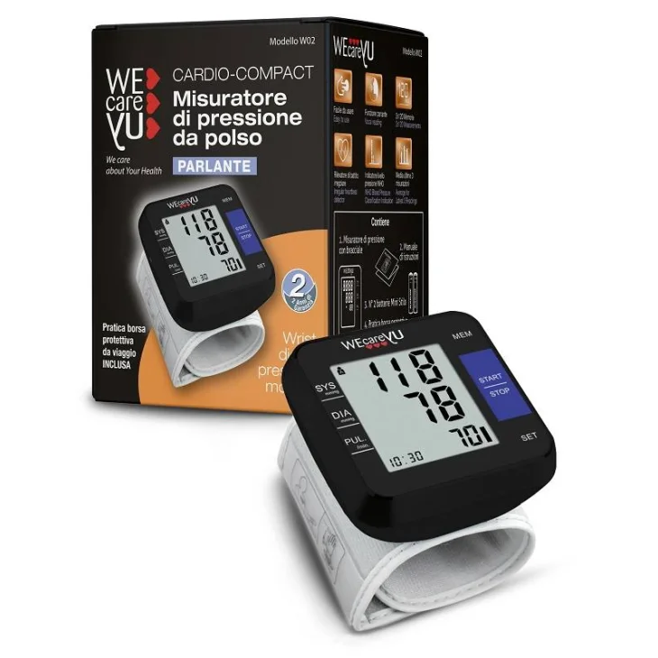 Wecareyu Cardio-Compact Misuratore Di Pressione Da Polso Parlante