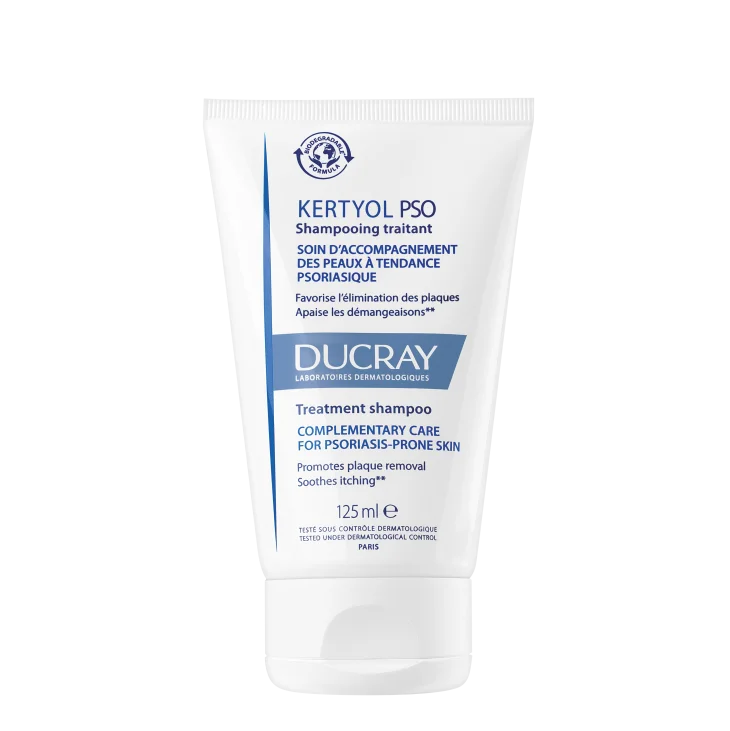Ducray Kertyol P.S.O. Shampoo trattante riequilibrante Cuoio capelluto soggetto a psoriasi Lenisce il prurito e riduce le placche 125ml