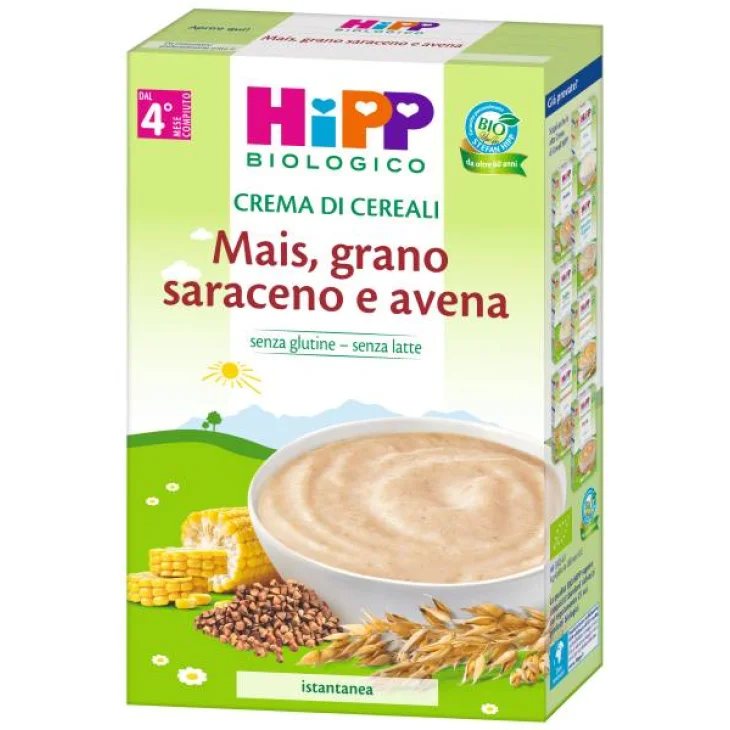 Hipp Bio Crema Mais Grano Saraceno e Avena 200 g