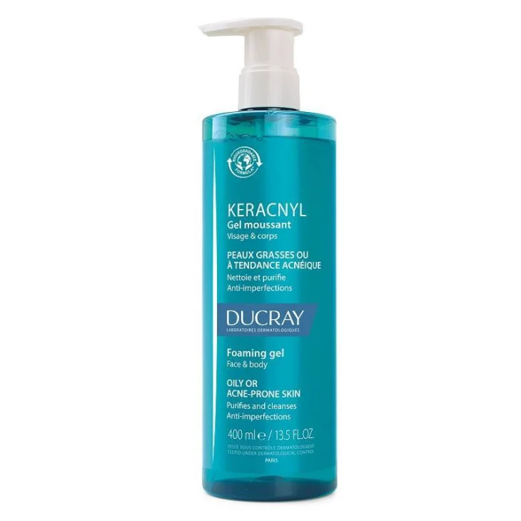 Ducray Keracnyl Gel Detergente Pelle con Acne 400 ml