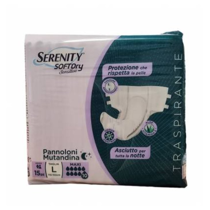 Serenity Soft Dry Sensitive Pannoloni Mutandina Taglia L 15pz