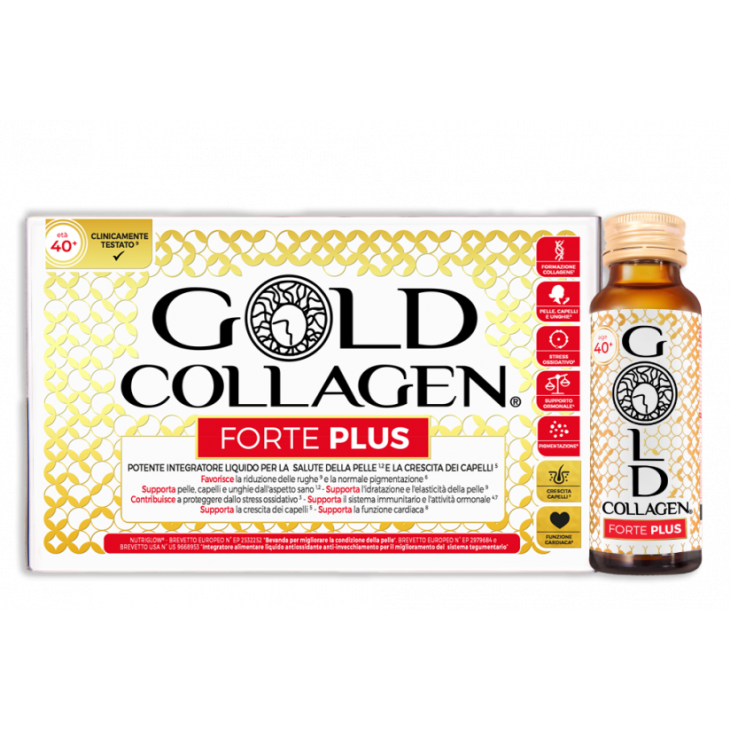 Gold Collagen Forte Plus Integratore Collagene 10 flaconcini