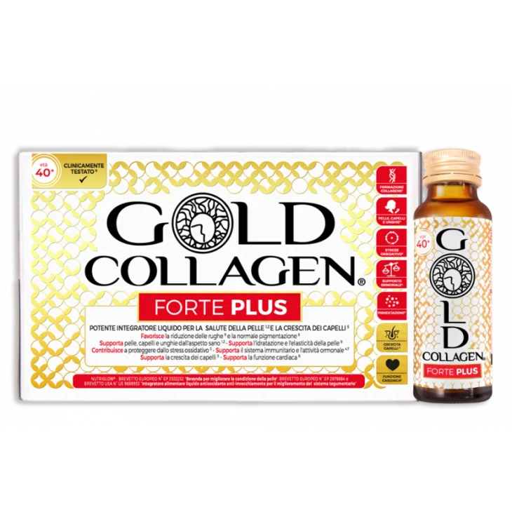 Gold Collagen Forte Plus Integratore Collagene 10 flaconcini