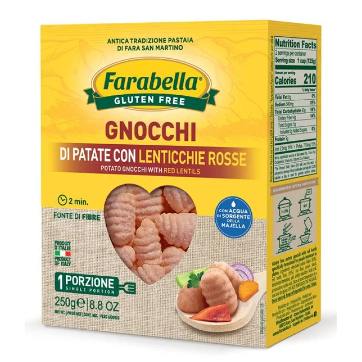 Farabella Gnocchi con patate e lenticchie rosse senza glutine 250 g