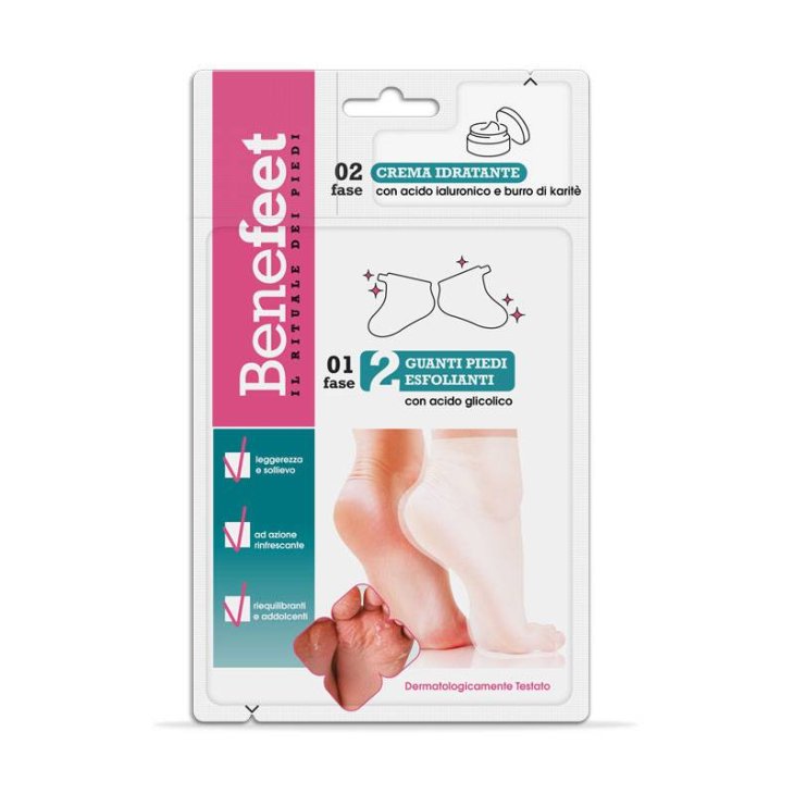 Biogenya Benefeet Crema Idratante e Guanti Piedi Esfolianti