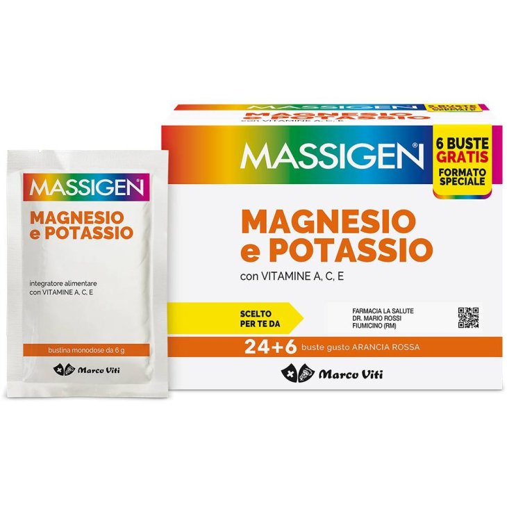 Massigen Magnesio Potassio 24 + 6 Bustine