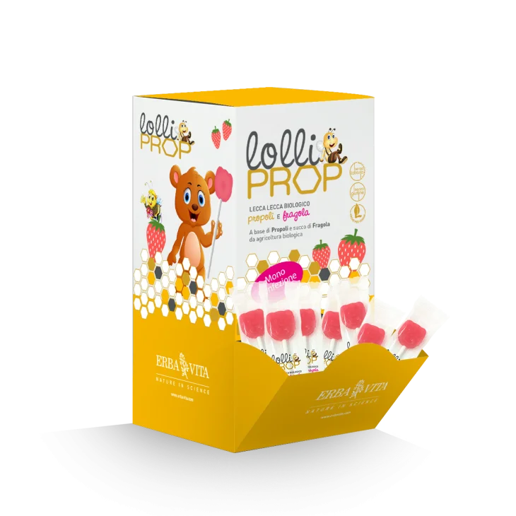 Erba Vita Lolliprop Propoli e Fragola Lecca Lecca 4,5 g