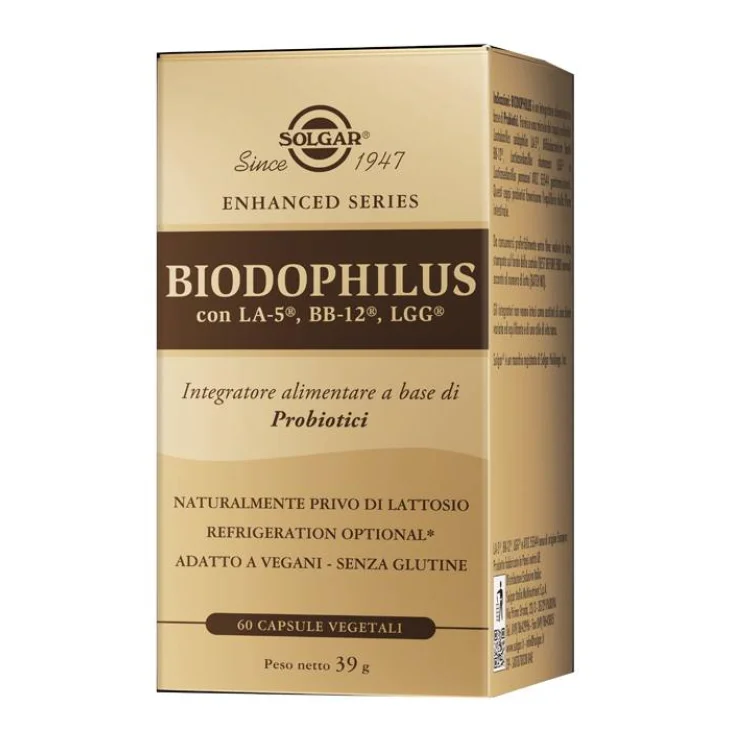 Solgar Biodophilus Integratore per Flora Intestinale 60 Capsule