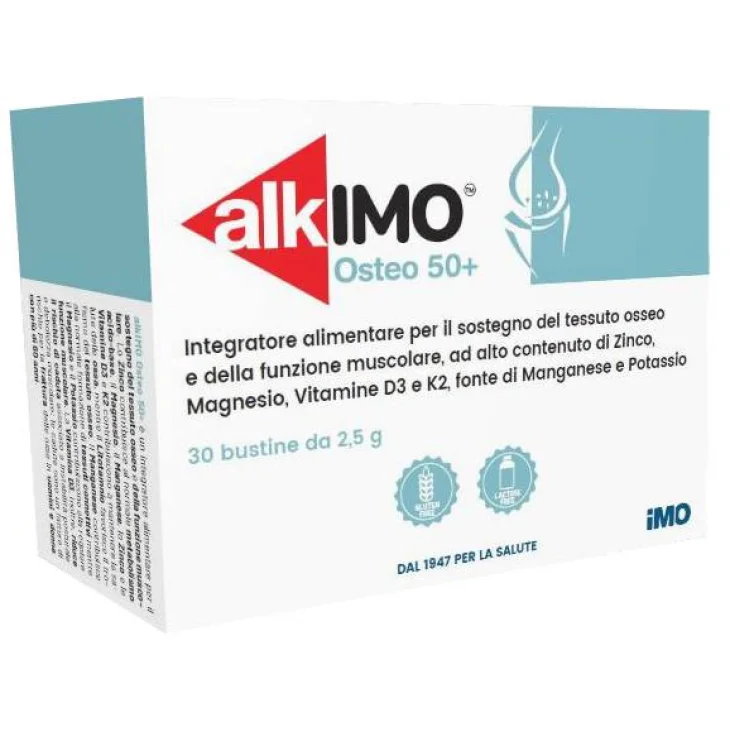 Alkimo Osteo 50+ Integratore per il sostegno osseo e muscolare 30 Bustine