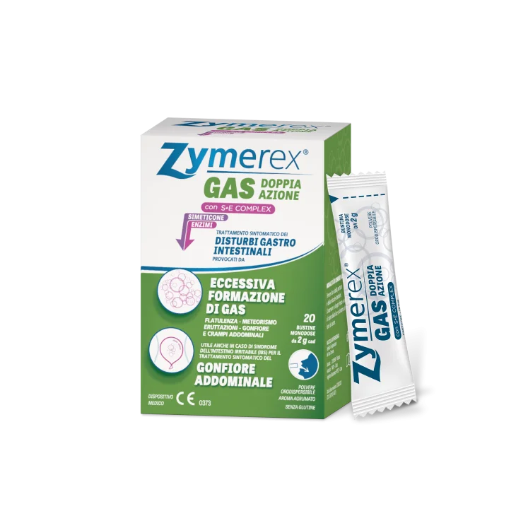 Zymerex Gas Doppia Azione Con S+E Complex 20 Bustine Monodose Da 2 G