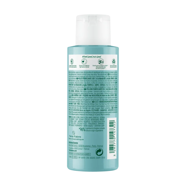 Klorane Polvere Purificante 3 in 1 alla Menta BIO e all'Argilla 50gr