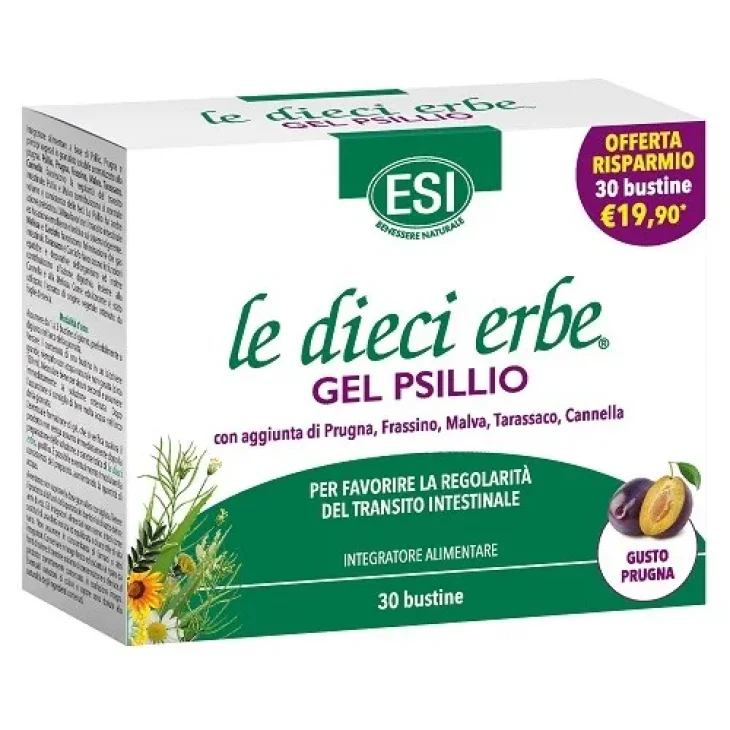 Esi Le Dieci Erbe Psillio Regolarità Intestinale 20 bustine