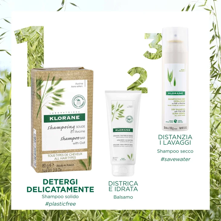 Klorane Shampoo Solido Avena Bio Delicato 80 g