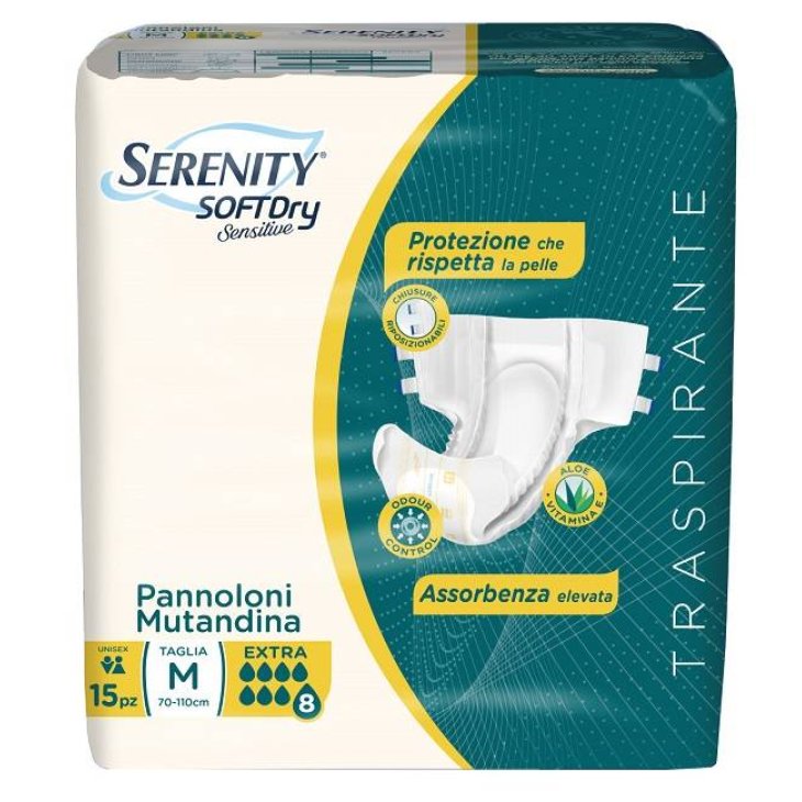 Serenity Pannolone Mutandina SD Sensitive Extra M 15 Pezzi