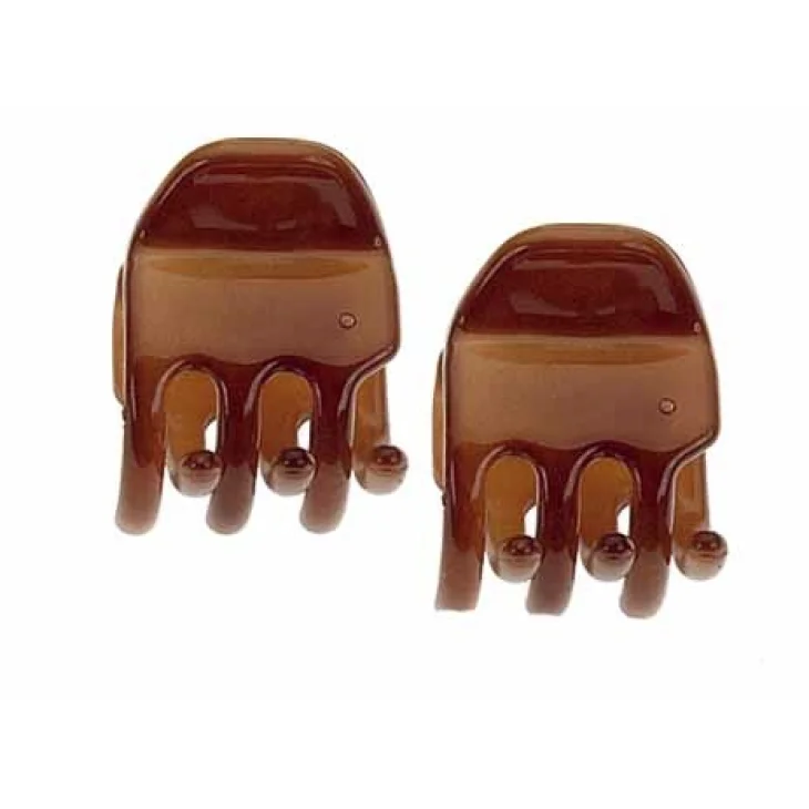 COPPIA PINZETTE PER CAPELLI TARTARUGA CHIARO