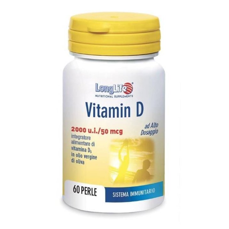 Longlife Vitamin D 2000 UI Integratore per il sistema immunitario 60 Perle