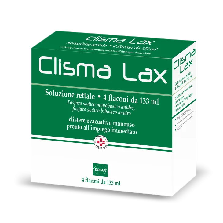 Sofar Clismalax Trattamento contro la stitichezza 4 Flaconi 133 ml
